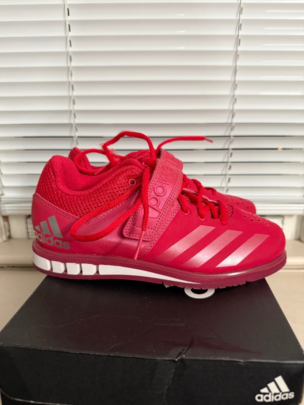 adidas Powerlift 3.1 Women’s 7 Red Weightlifting Shoes Worn 4x Indoors w/ Box